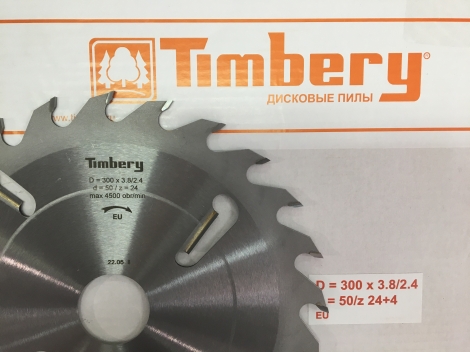 Дисковая пила для многопильных станков Timbery 300x50 z24+4