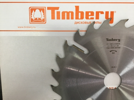 Дисковая пила для многопильных станков Timbery 350x50 z24+4