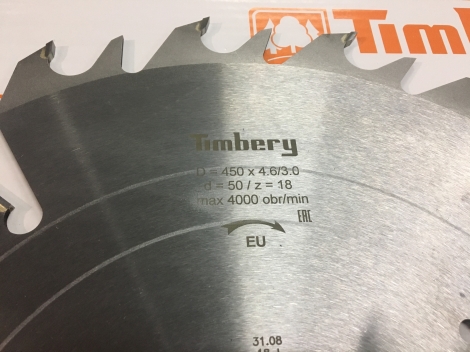 Дисковая пила для многопильных станков Timbery 450x50 z18+18+4