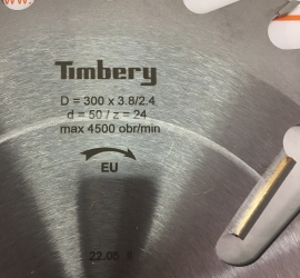 Дисковая пила для многопильных станков Timbery 300x50 z24+4