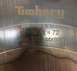 Дисковая пила для торцовочных станков Timbery 500x50 z72